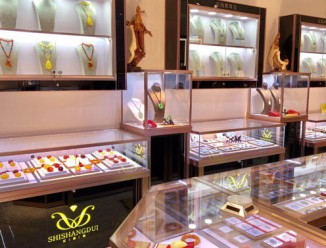 灵山珠宝展柜厂家做的珠宝店背柜尺寸是多少
